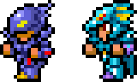 Sprites de combat de Cecil et Kain